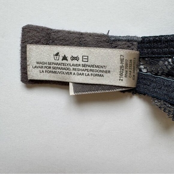 Victoria's Secret Bra Dream Angels Lined Demi Gray Pink Satin Silver Label 34C - Picture 4 of 10